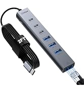 intpw USB C Hub with Ethernet, 8-Port USB Hub 3.0 Multiport Hub with 3 USB-C &amp;3 USB-A Port 5Gbps,...