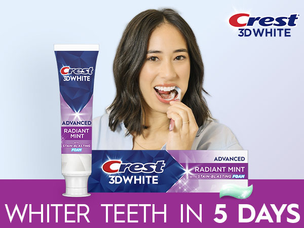 3DW advanced radiant mint whiter teeth in 5 days