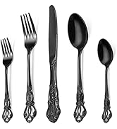 Retro Royal 20 Pieces Stainless Steel Silverware Set,Anti-rust Flatware Cutlery Set for 4,Luxury ...