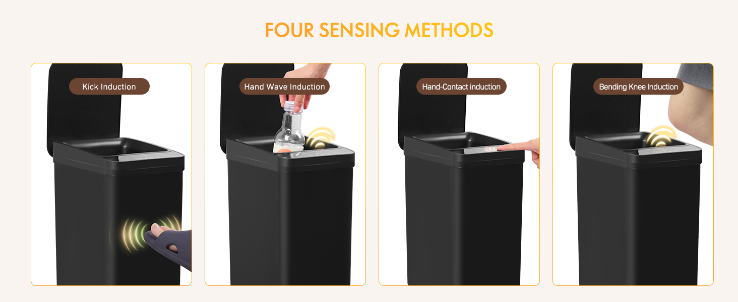 bathroom trash can touchless