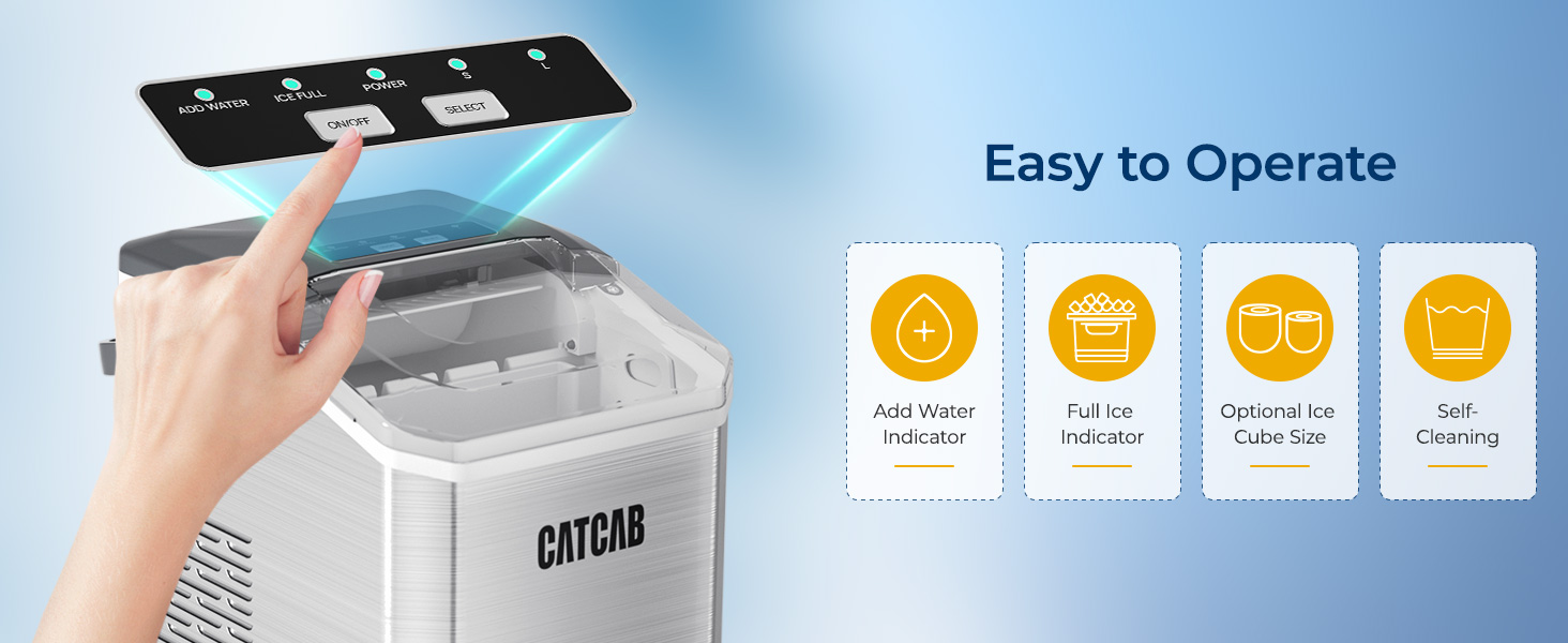 Portable Ice Machine Maker Countertop Operation Panel Introduction