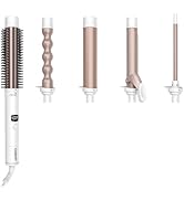Conair Double Ceramic Multi-Attachment Hair Styler, 5-in-1 Hair Curling Wand Set to Create Curls,...