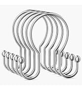 OEH Shower Curtain Hooks, 12 Pcs Minimalist Shower Curtain Rings, Metal Shower Curtain Hangers, D...