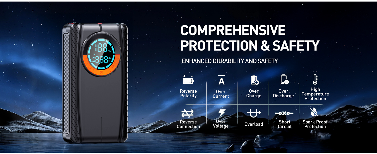 Jump Starter with Air Compressor