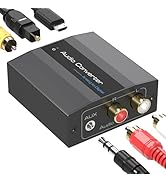 XPTSFDU Analog to Digital Audio Converter RCA to Optical Converter RCA/3.5MM to Toslink and Coaxi...