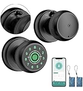 Gavdhe Fingerprint Door Lock-Smart Door Knob with Passcode Keypad-Finger Print Door Knob, App Con...