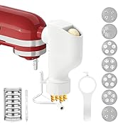 Gourmet Pasta Press Attachment for KitchenAid Stand Mixers, Pasta Maker Attachments with 7 Interc...