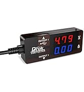 DROK USB Tester, USB-A 2.0 Digital Multimeter Dual USB Output Ports PD QC 3.0 Protocol with Color...