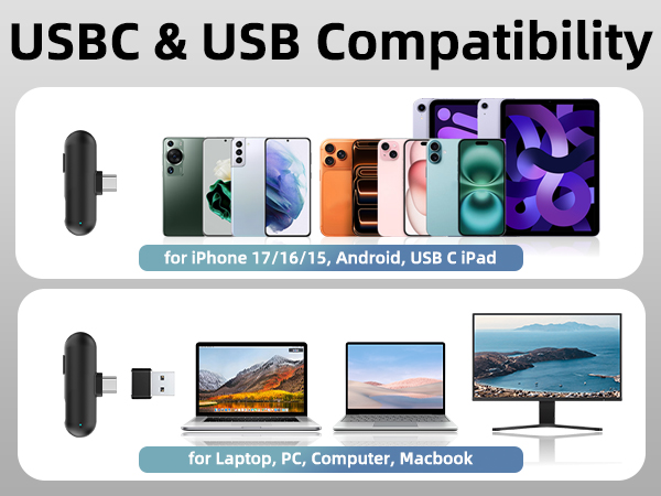 usb and usb c microphone