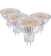 MR16 LED Light Bulbs(4 Pack)-380lm 60LEDs 2835 SMD 3W AC/DC 12V 3000K Warm White,30W Halogen Bulb...