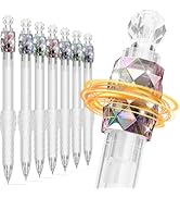 JIMMIDDA 8 Pcs Gel Pens - 0.7mm Fidget Rotating Black Ink Fine Point Smooth Writing - Soft Grip Q...