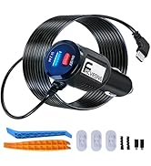 FRCVESNG USB Type C Dash Cam Power Cord, Car Dash Cam Charger Cable for DVR, Radar, Mobile Phones...