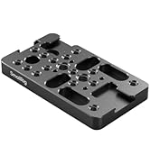 SMALLRIG Extension Cheese Plate, Multifunctional Mounting Plate with 1/4" and 3/8" Threaded Holes...