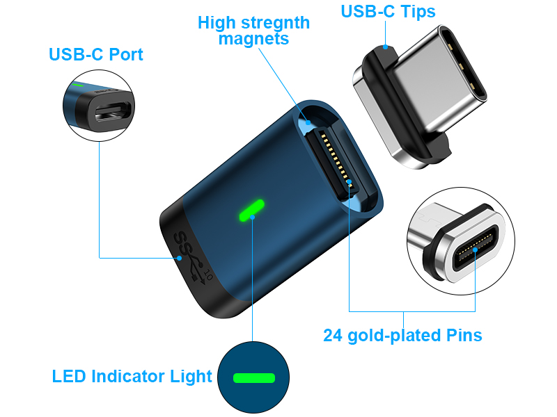 USB C Magnetic Adapter
