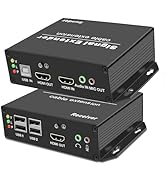 4K@30 Hz HDMI KVM Fiber Extender with Loop-Out Over Single-Mode Fiber up to 20 km – Plug-&amp;-Play, ...