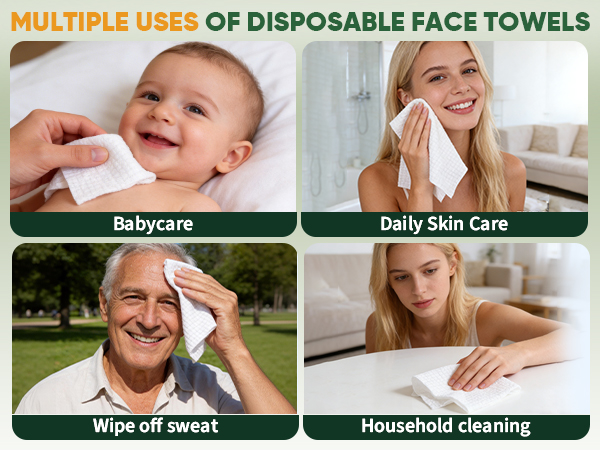 MULTIPLE USES OF DISPOSABLE FACE TOWELS