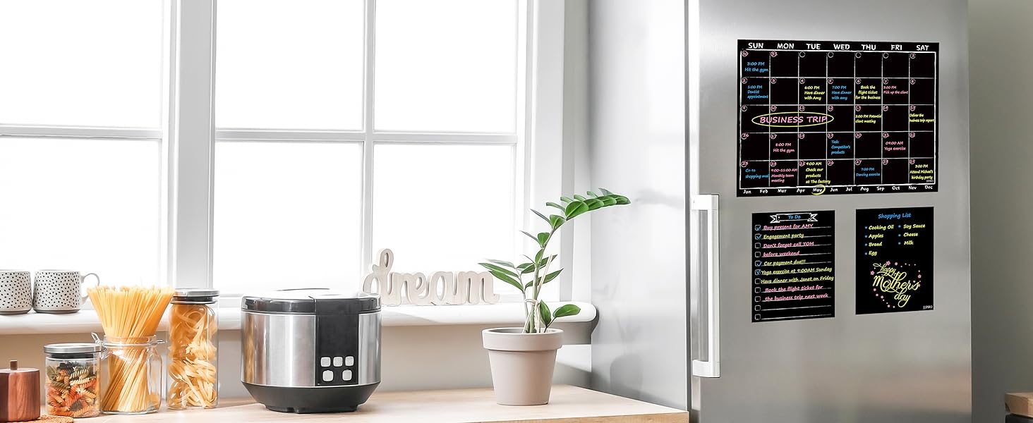 Magnetic Chalkboard Monthly Calendar