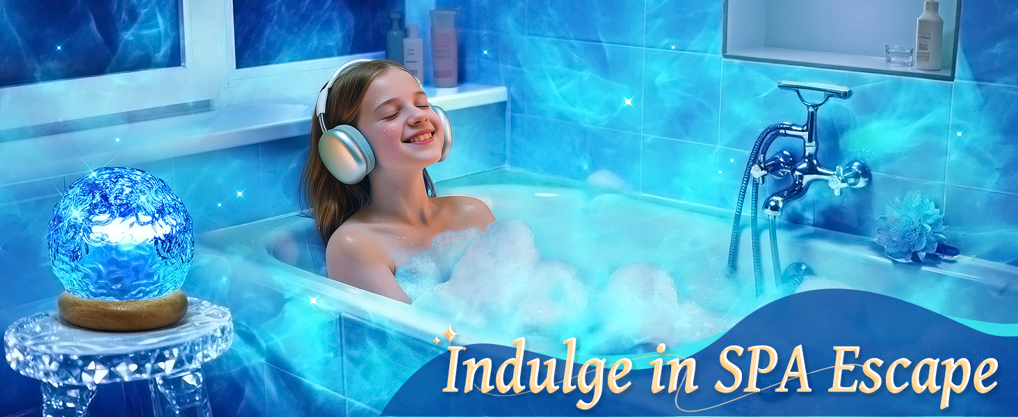 Mood Lighting Crystal Lamp Ocean Light Projector Ambient Lighting Warm Lighting shower light