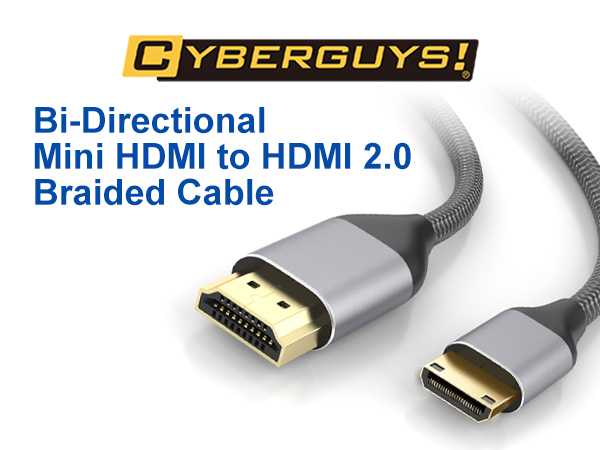 HDMI 2.0 to Mini HDMI Braided Cable