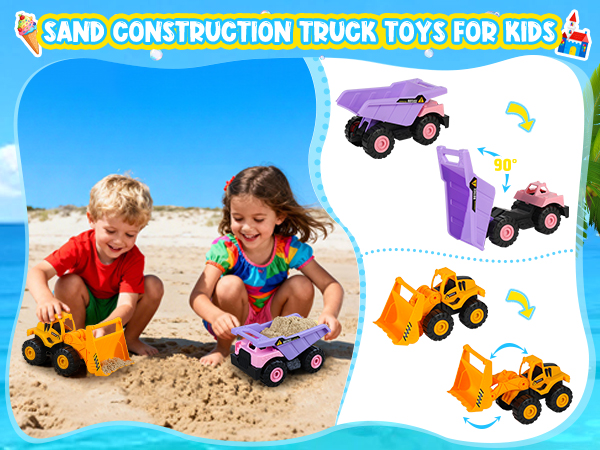 Construction Vehicles for beach, sand truck, beach truck, beach truck for kids, sand truck for beah