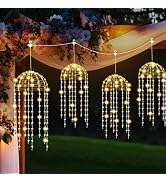 4pcs Solar Hanging Jellyfish Outdoor Light Waterproof Solar Garden Lights with 8 Modes for Yard P...