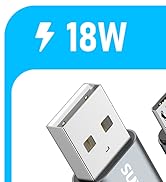 SUNGUY Micro USB Cable 1FT[3Pack], 18W Short USB to Micro USB Cable Fast Charging USB 2.0 Data Sy...