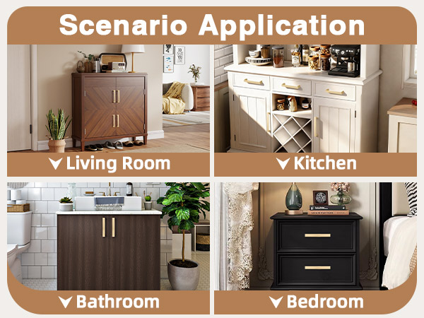 Brushed Gold Cabinet Pulls