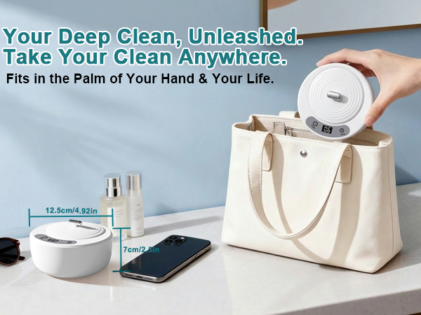 Portable ideal ultrasound cleanser for false teeth Compact and good so far