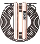 ACHDOFITS Smart Jump Rope | Accurate Calorie Tracking &amp; 4 Training Modes | Adjustable Steel Wire ...