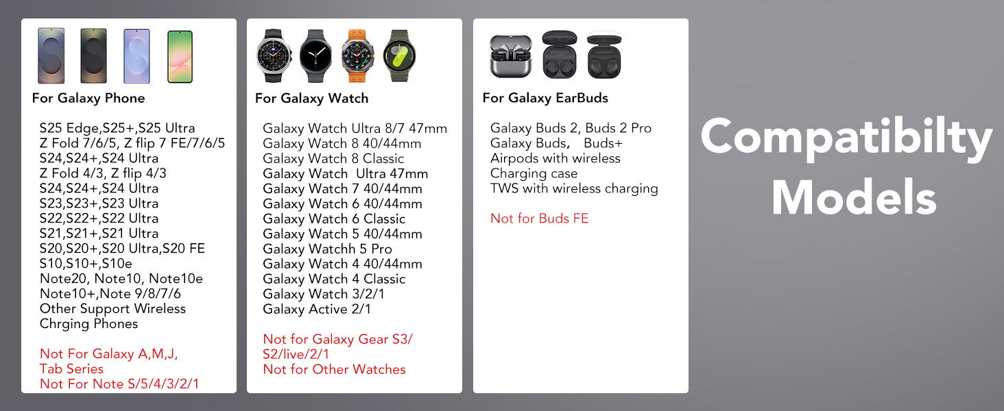 wireless charger stand compatible for samsung phone and watch