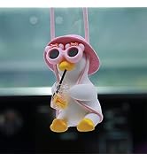 Cool Swinging Duck Car Hanging Ornament, Pendant Interior Rearview Mirror Decoration and Car Rear...