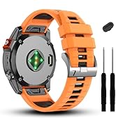 ZPJPPLX 20mm Compatible with Garmin Fenix 7S 7S Pro 6S 6S Pro 5S 5S Plus Watch Band,Soft Silicone...