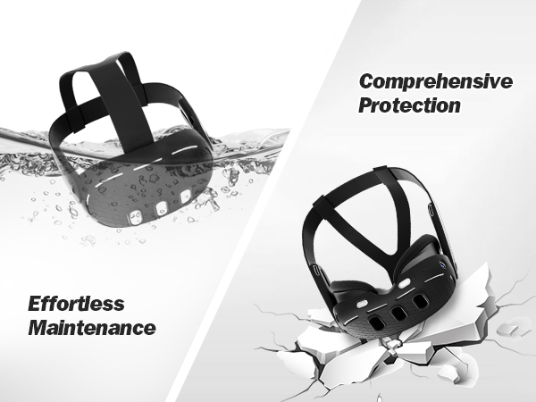 Silicone Head Strap &amp; Protector Cover for Meta/Oculus Quest 3 Accessories