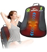 hlthsky Ultrathin Back Massager for Pain Relief Deep Tissue with 4D Kneading, Heating &amp; Red Light...