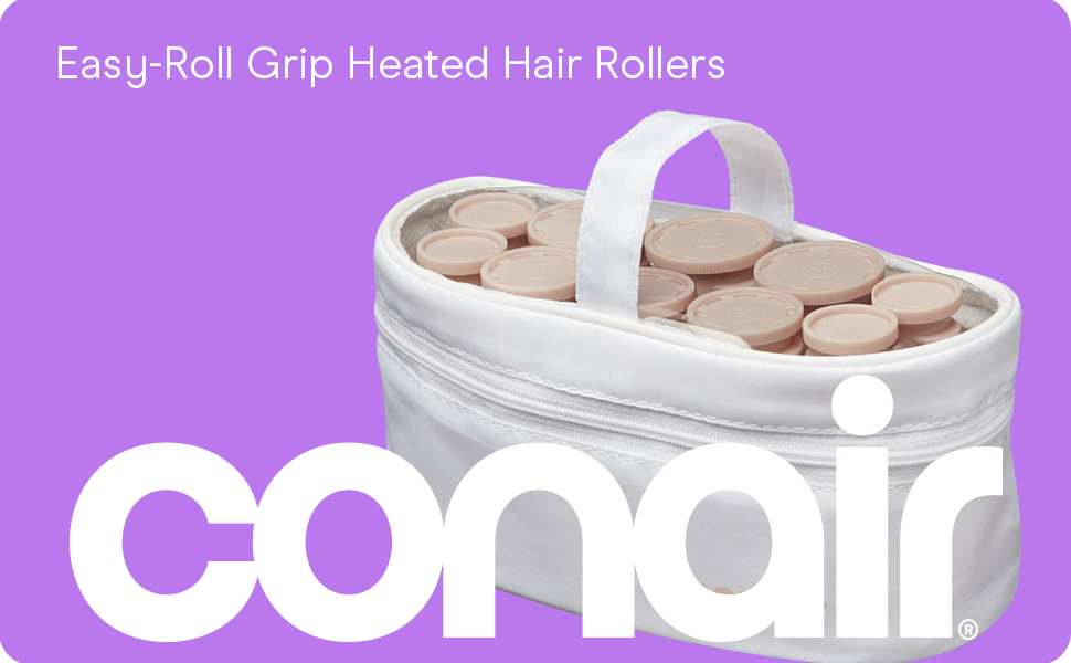 easy-roll grip heated hair rollers
