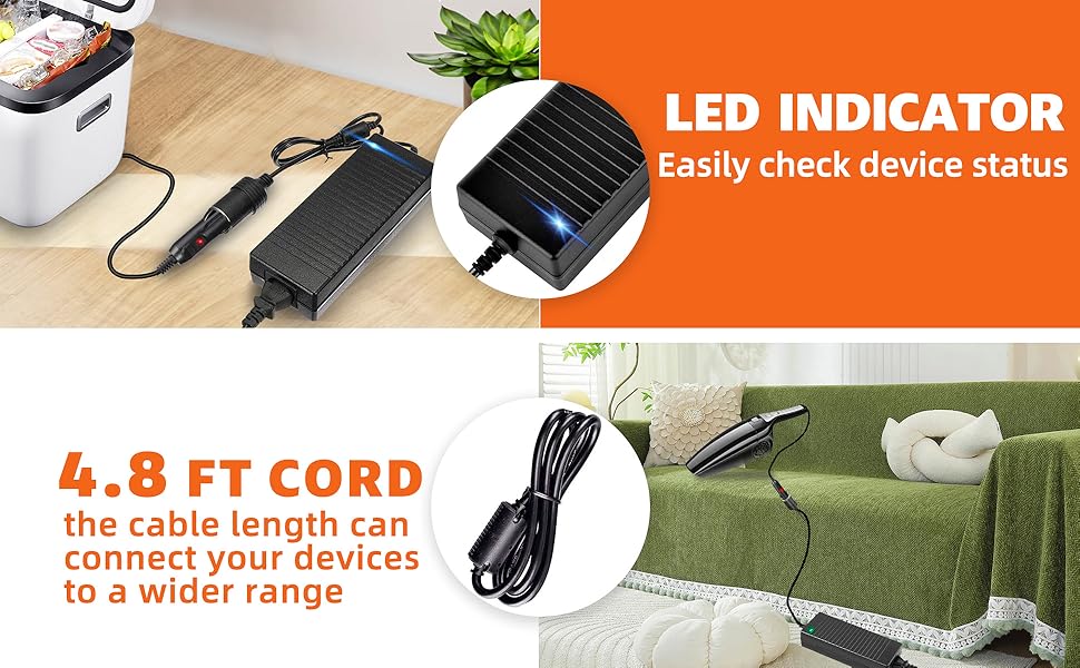 110v to 12v cigarette lighter adapter ac to dc power converter