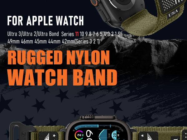 apple watch ultra 2 band,apple ultra 2 watch bands,apple watch ultra 2 bands for men,Tactical,nylon 