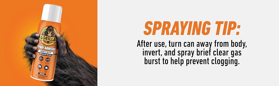 Spaying tip spray adhesive