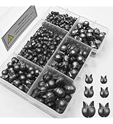 Hfuiqau 100/150Pcs Split Shot Fishing Weights – Premium Removable Fishing Sinkers,5/6 Sizes Assor...
