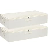 YheenLf Under the Bed Storage Bins, Closet Organizers with Reinforced Handles for Blanket, Sheets...