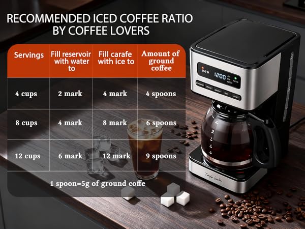 coffee maker coffee machine coffee pot drip iced hot cold brew programmable 12 cup