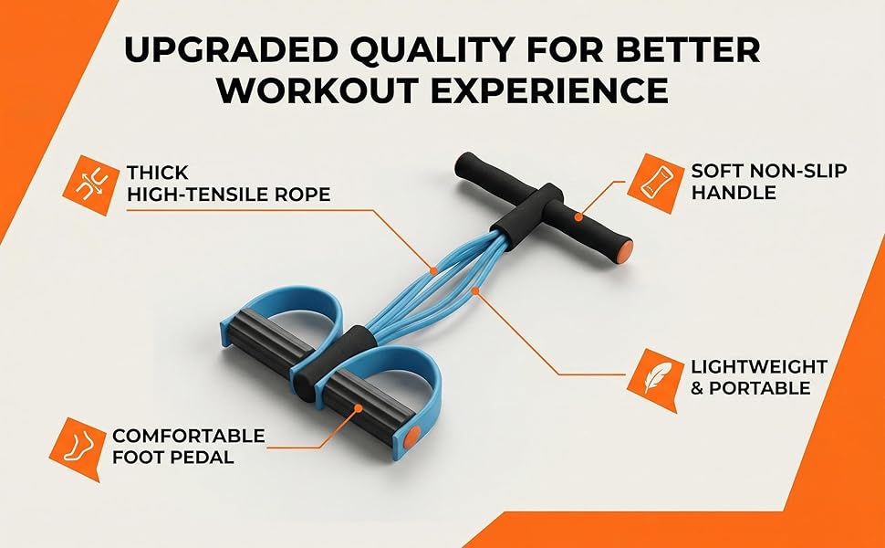 Upgrade 6-tube pedal resistance band