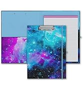 Cute Clipboard Folio with Refillable Lined Notepad and Interior Storage Pocket for Office Stylish...