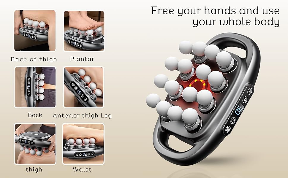 Deep tissue percussion massage gun designed for athletes fitness recovery and body relaxation
