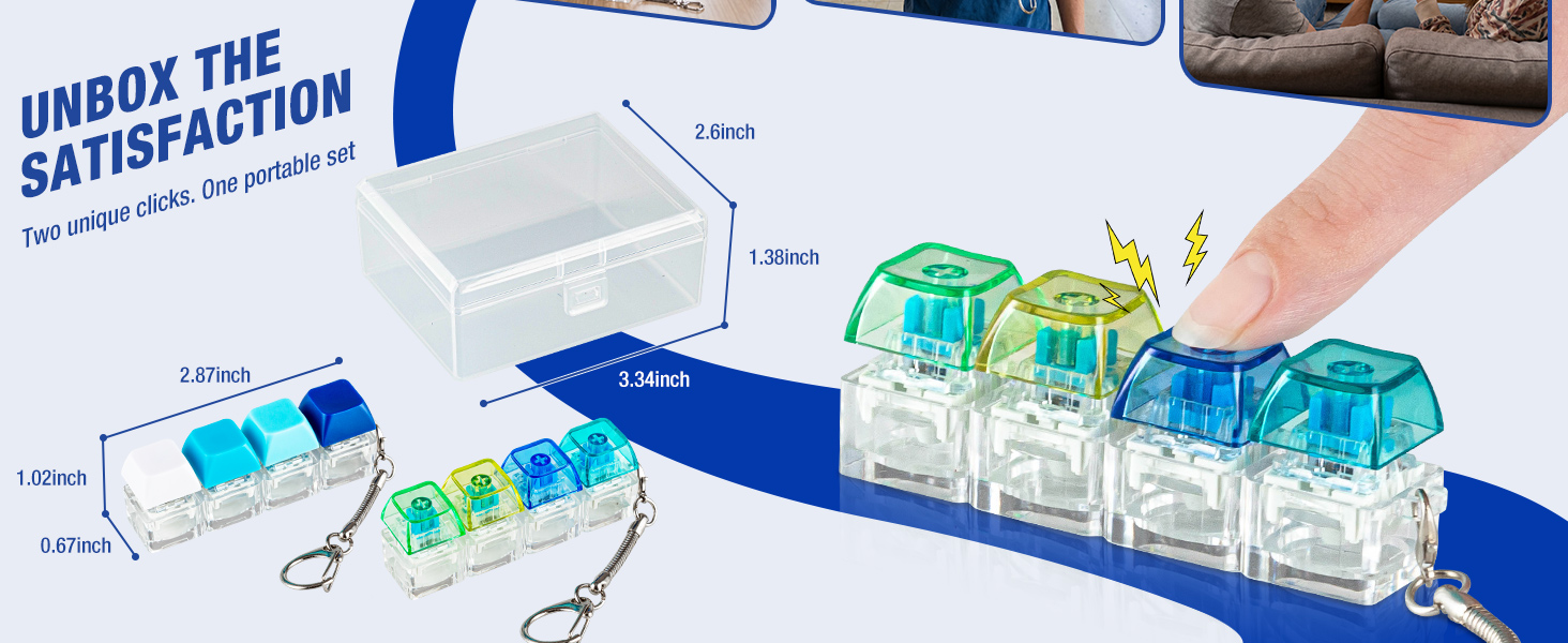 Clicky keyboard fidget