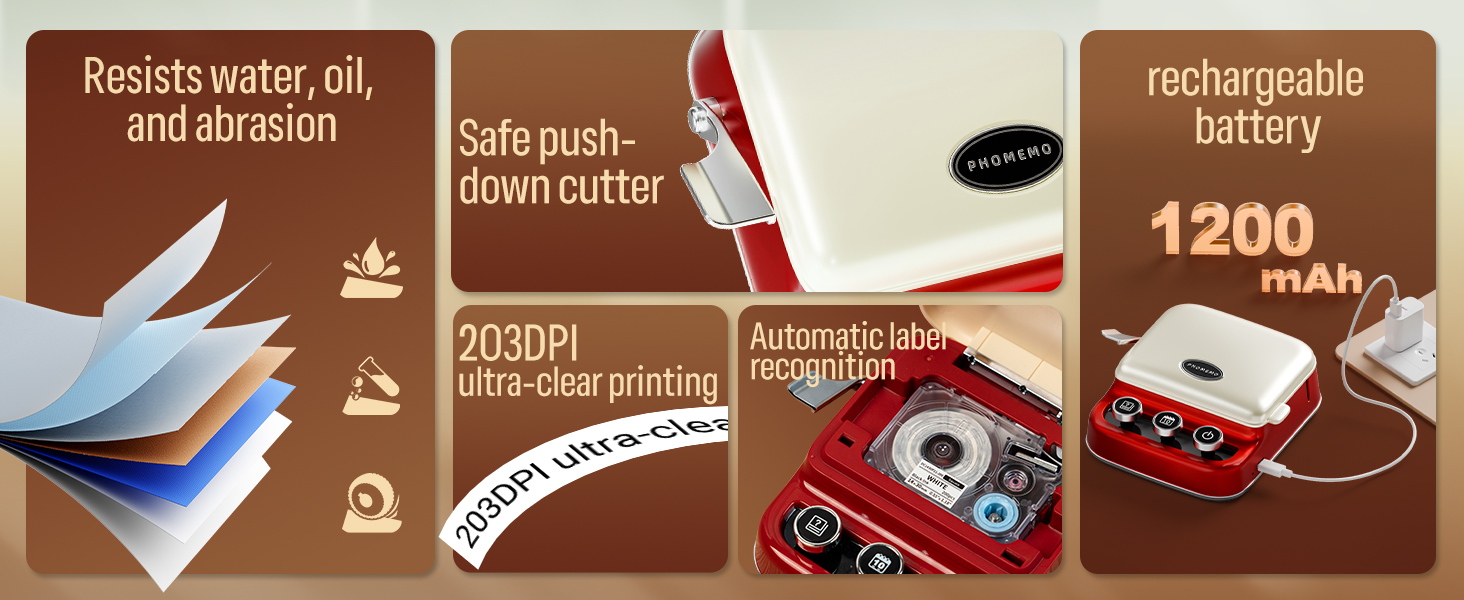 Phomemo D30 label maker machine with tape