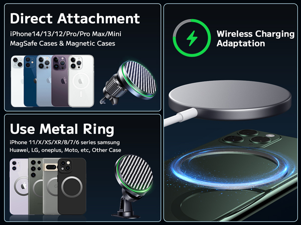 Car Phone Charger Mount Holder Stand Fast Charging