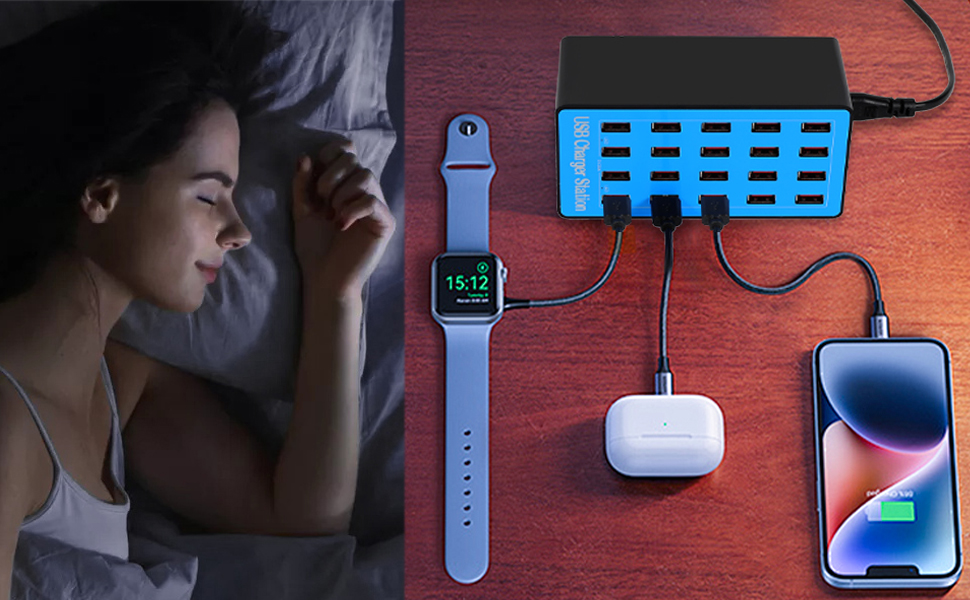 20 port usb charger station