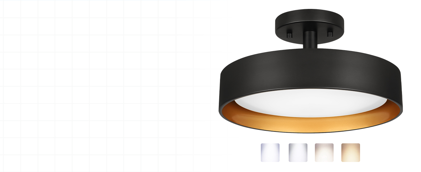 black champagne golden metal plastic stylish energy efficient led ceiling light for bathroom