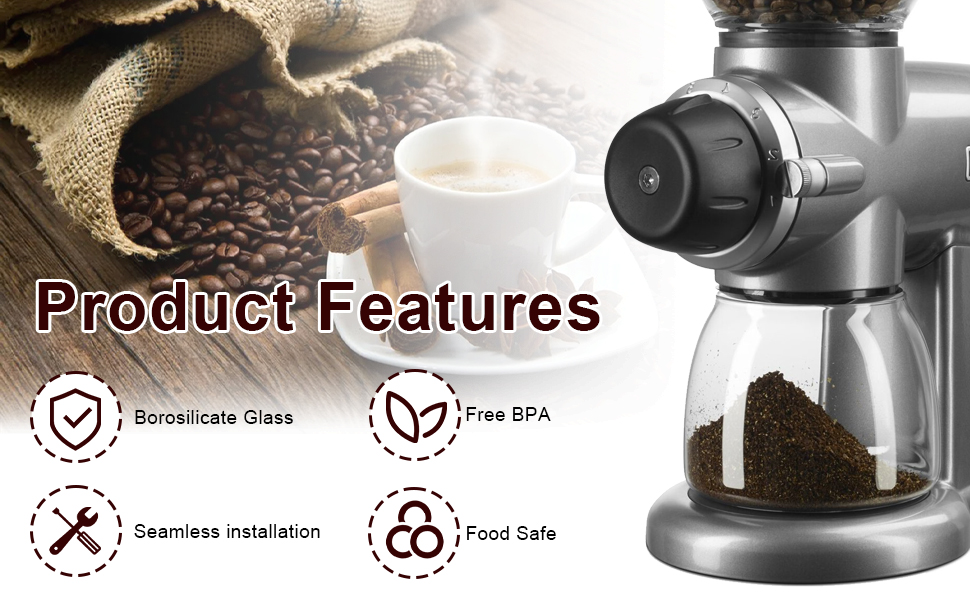 7 OZ Coffee Grinder Glass Jar Carafe